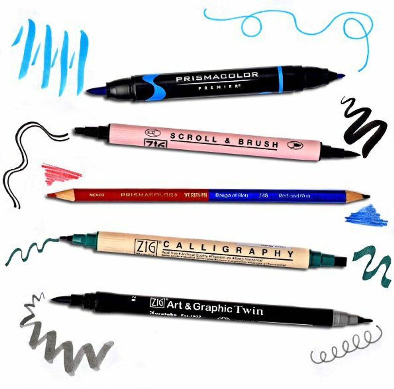 Drawing 24 Colors Double Sided Markers Pen Sketch Set + Black Pencil Bag  Artist Necessary