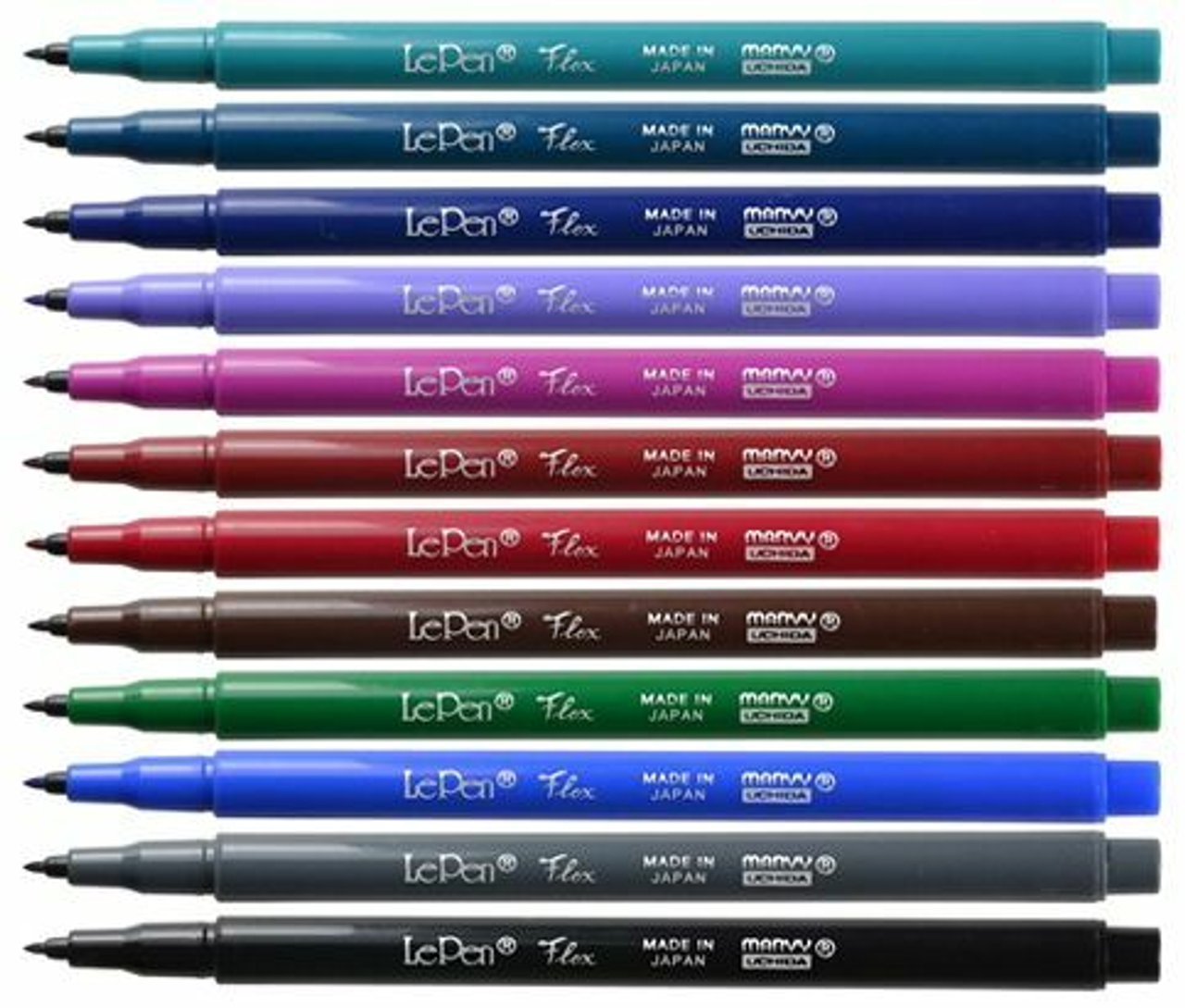 Pen Review: Marvy Le Pen Flex Brush Pens (6-Color Set in Jewel Colors) -  The Well-Appointed Desk