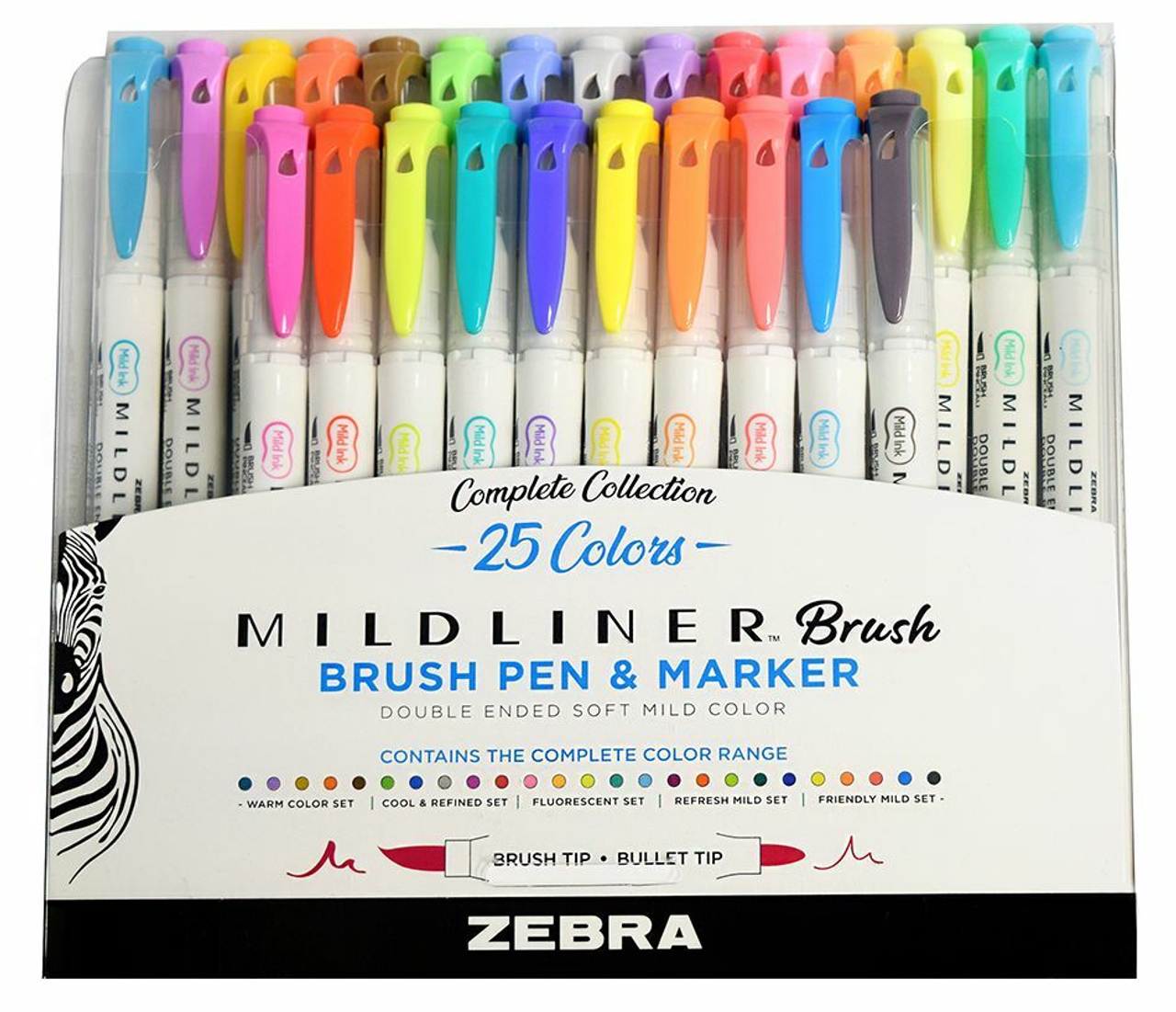 Zebra Mildliner Double-Ended Brush Pens