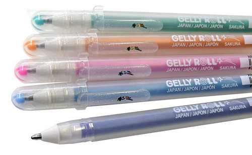 Clear Glitter Gel Pen Gelly Roll Stardust Bold Point Pens 2/Pkg