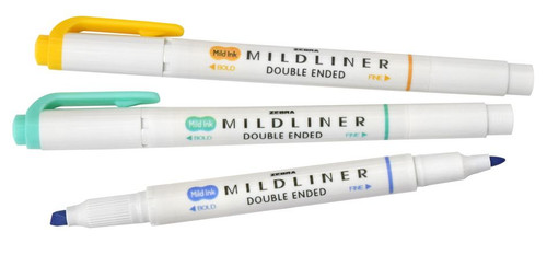 Zebra Mildliner Double Sided Highlighter - 5 Colour Set – 1 Station Hub