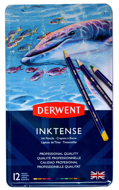 Derwent Inktense Watersoluble Colored Pencils Set of 12