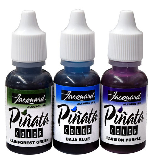 Jacquard Pinata Alcohol Inks - Cool Colors Set of 3