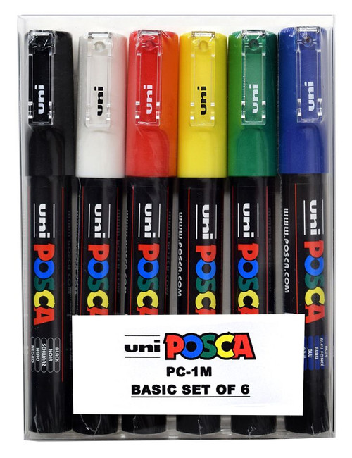 Uni Posca PC-1M Basic Colors Set of 6