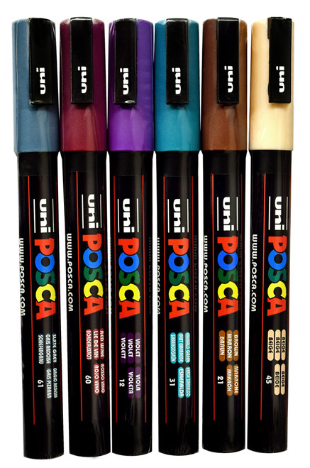 POSCA Marker Pen PC-3M - Full Range 27 Pen Set - All Colours 