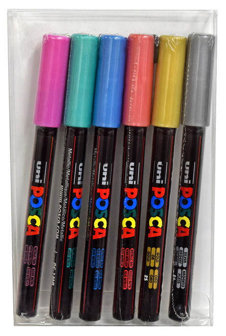 POSCA PC-1M Extra Fine Bullet Paint Marker, Black 076841 - The