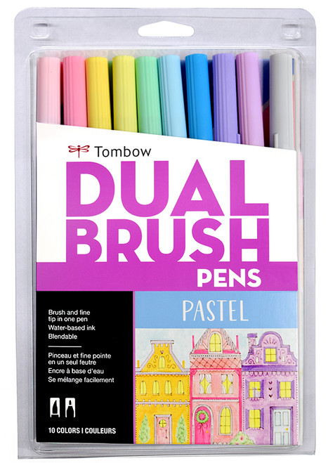 Tombow Fudenosuke Brush Pen Pastell – Pale Yellow, Für Schwarzes Papier, Mit Kreideoptik, Weiche Spitze