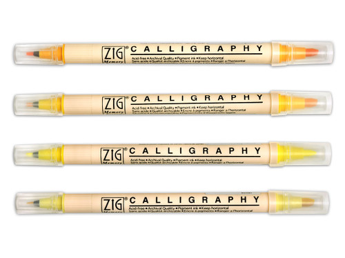 Zig Calligraphy Marker Set - Yellow