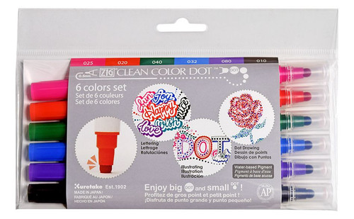 Zig Clean Color Dot Dual Tip Marker Set of 46 Primary Colors