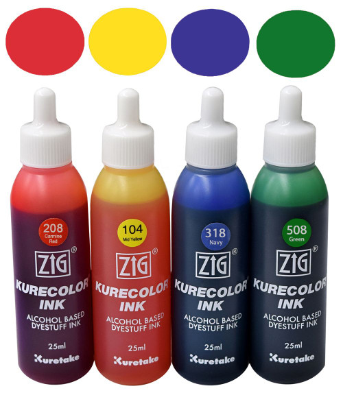 Zig Kurecolor Ink 4-Pack Gift Set of Alcohol Ink in Classic Color Tones