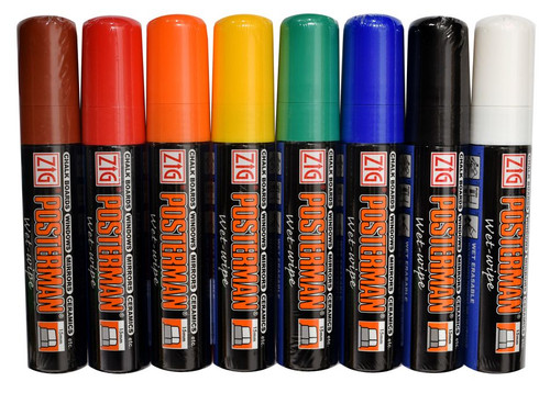 Zig Posterman Wet Wipe Big and Broad Set of Paint Markers