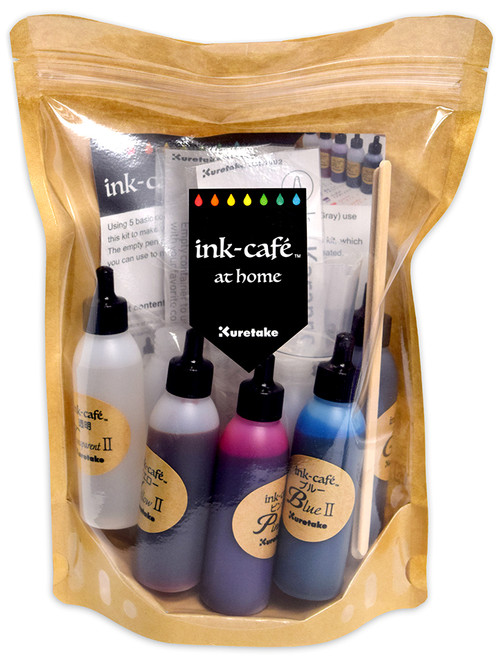 Kuretake Ink Cafe At Home Mixing Kit with Karappo Pens