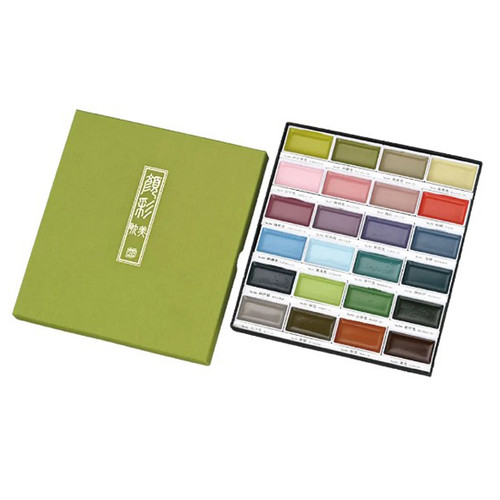 Kuretake Gansai Tambi Japanese Watercolors- Set of 24 II- Art Nouveaux Colors MC20/24V/NW