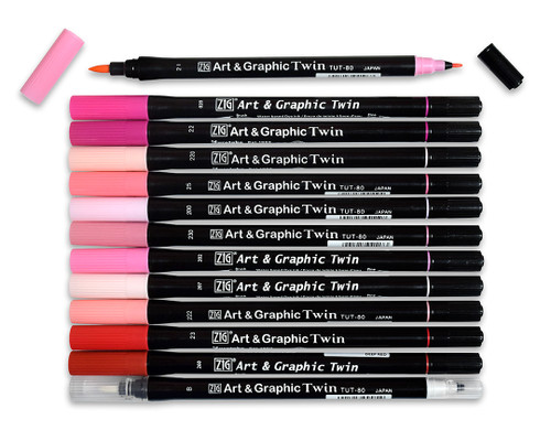 画材 berry Zig Art & Graphic Twin- Real Brush & Fine