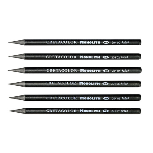 Cretacolor Woodless Graphite HB scale drawing sketching art pencil set of 6, grades HB-9B