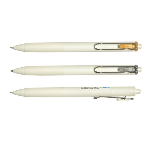 Uni One creative color gel pens in white silver or gold with .5mm roller ball tip