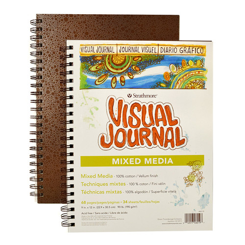 Strathmore Visual Journal mixed media paper pad, spiralbound, 9x12