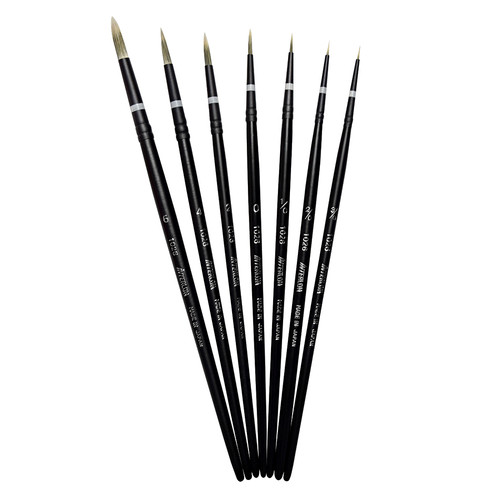 Interlon synthetic watercolor brushes, japanese painting tool in multiple sizes