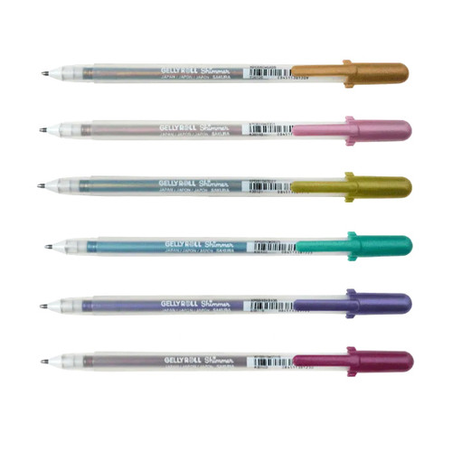 Gelly Roll Shimmer gel pens metallic iridescent color shift ink