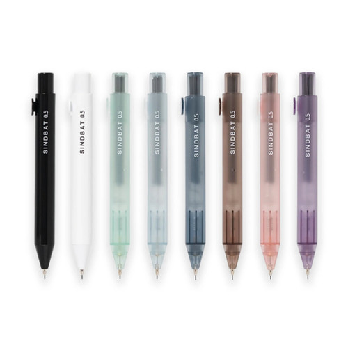 Sun-Star Sindbat mechanical pencils with 40 lead refills inside the frosted color barrels