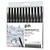 Uni Pin Fineliners Set of 12 Black Pens