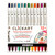 Zebra ClickArt Retractable Marker Set of 12 Dark colors, fine tip pens with .6mm tips for writing and drawing