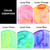 Gansai Tambi Watercolors 3 - Granulating Set of 5 Lunar UV Black Light color paints and empty mixing pan for creating special effects