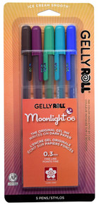 Sakura Gelly Roll Metallic Pens, Archival Metallic Gel Pen Set of 4 Colors,  Black Paper Pens, Blackout Journaling, Jelly Roll Pens 