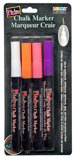 Amazon.com: Bistro Chalk Marker 6mm Point Set 4/Pkg-Black