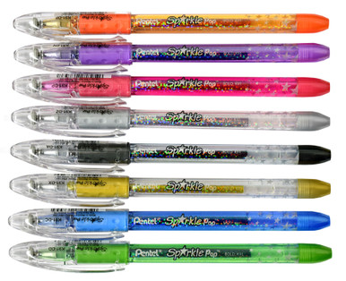 Pentel Sparkle Pop Metallic Gel Pen 1.0 mm Bold Line Assorted Pack