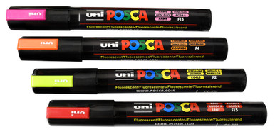 UNI POSCA MARKER PACK FLUORO PKT 4 - Qizzle