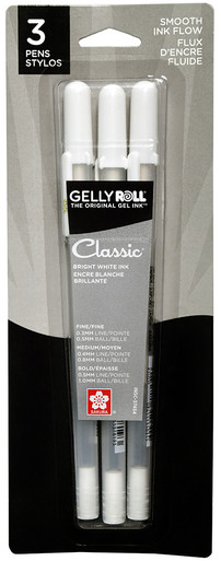 Gelly Roll Classic 08 Medium 3 Pk Black - The Art Store/Commercial Art  Supply