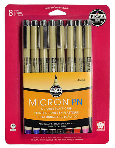 Sakura MICRON PEN Clam 6 pc assorted colors – Scientific Notebook Company