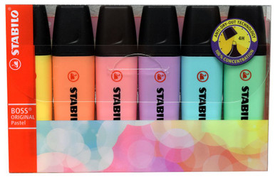 STABILO BOSS Original Pastel Highlighter Marker Pens – Full Set of 6 +  Lilac Haze