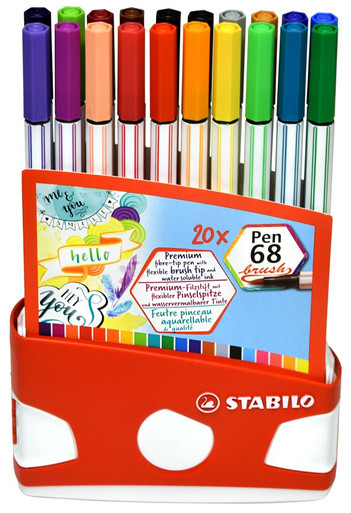 STABILO Pen 68 Brush Tip Set of 6
