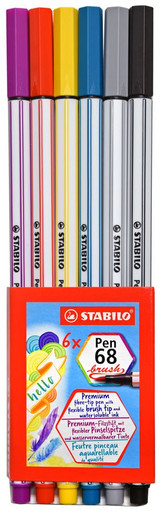 Feutre à pointe flexible style pinceau - Pen 68 Brush STABILO – Projet  Spécial