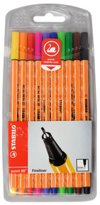 STABILO - Premium fineliner - point 88-3 Stuks - Rood, blauw & zwart STABILO - Premium fineliner - point 88-3 Stuks - Rood, blauw & zwart