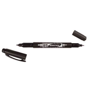 Tombow MONO Twin Marker Rot – Mit 2 Spitzen (0,4 Mm & 0,8 Mm) Für Präzises Markieren & Zeichnen