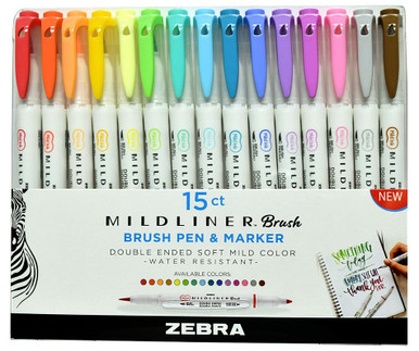 Zebra WFT8 MildLiner Brush Pen – StationeryMore