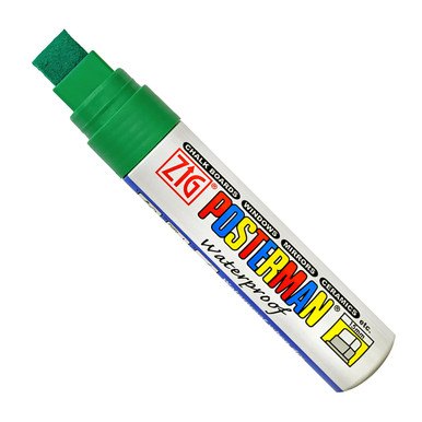 Zig Posterman 15mm Tip Wet-Wipe Markers, 8/Pkg