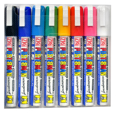 Zig Waterproof Markers Set of 8 - John Neal Books