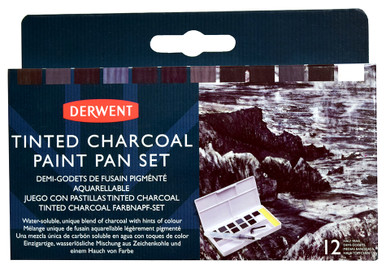 Derwent 12 Color Tinted Charcoal Paint Pan Set - The Art Store/Commercial  Art Supply