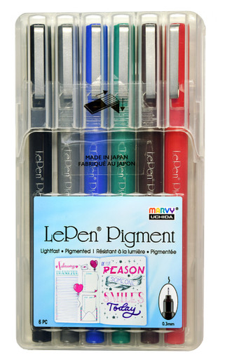 Marvy, LePen Fine Point Pens, 1 Each of 10 Colors