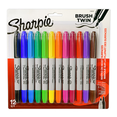 Sharpie Brush Twin Marker Set of 12