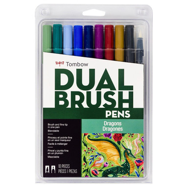 Tombow Dual Brush Pens- Dragons Set of 10 | Marker Supply