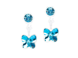 Aquamarine Butterfly Dangle Earrings - 4/5mm Aquamarine Butterfly Dangle Earrings - 4/5mm