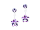 Violet Flower Dangle Earrings - 4/6mm Violet Flower Dangle Earrings - 4/6mm