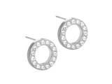 Brilliance Puck Hollow Crystal Stud Earrings - 10mm Brilliance Puck Hollow Crystal Stud Earrings - 10mm
