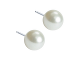 White Pearl Earrings - 8mm White Pearl Earrings - 8mm