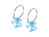 Aquamarine Flower Earrings - 12mm Aquamarine Flower Earrings - 12mm